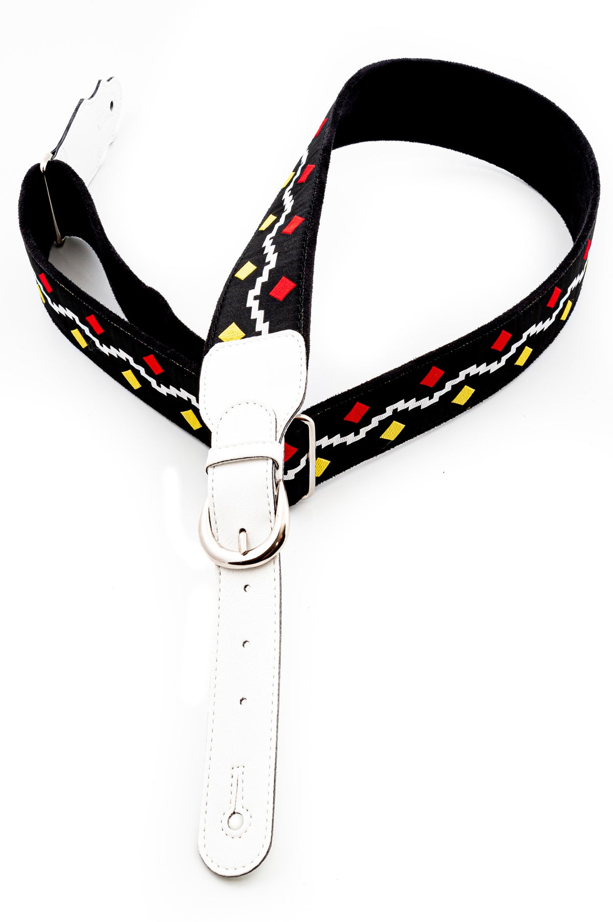 Courroie modèle LEGEND GET BACK, tissu, extrémités 100% synthétique, largeur 6 cm, longueur 85 à 150 cm, noir et blanc