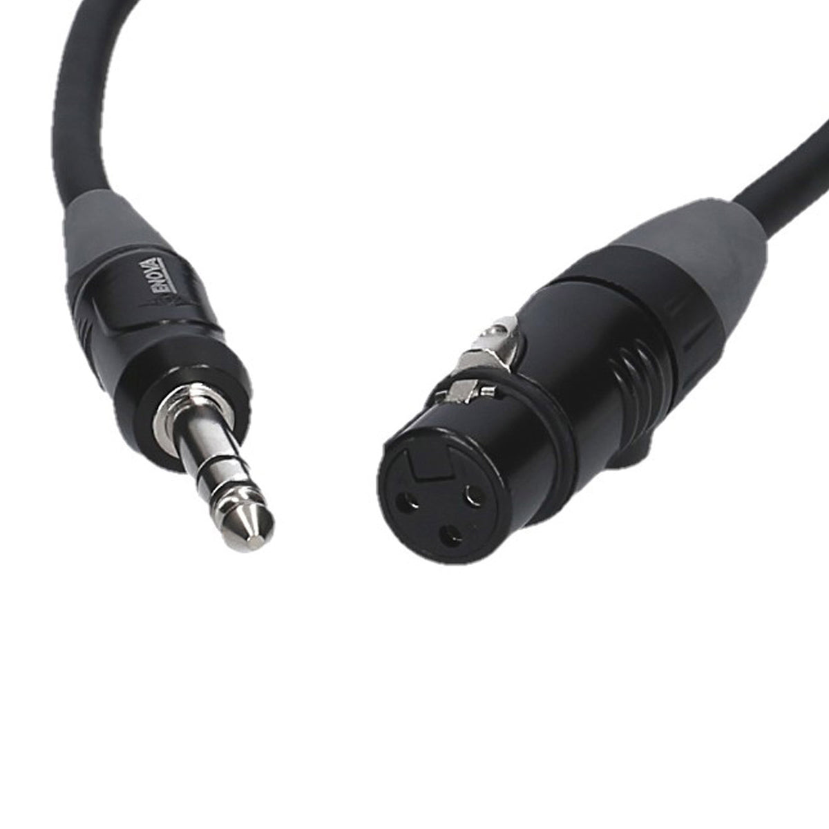 Câble micro XLR femelle/Jack stéréo, 3 mètres, noir