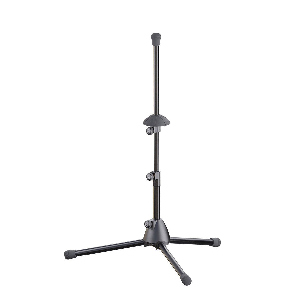 Support haut de trompette basse et bugle basse K&M 15239, sur pied.