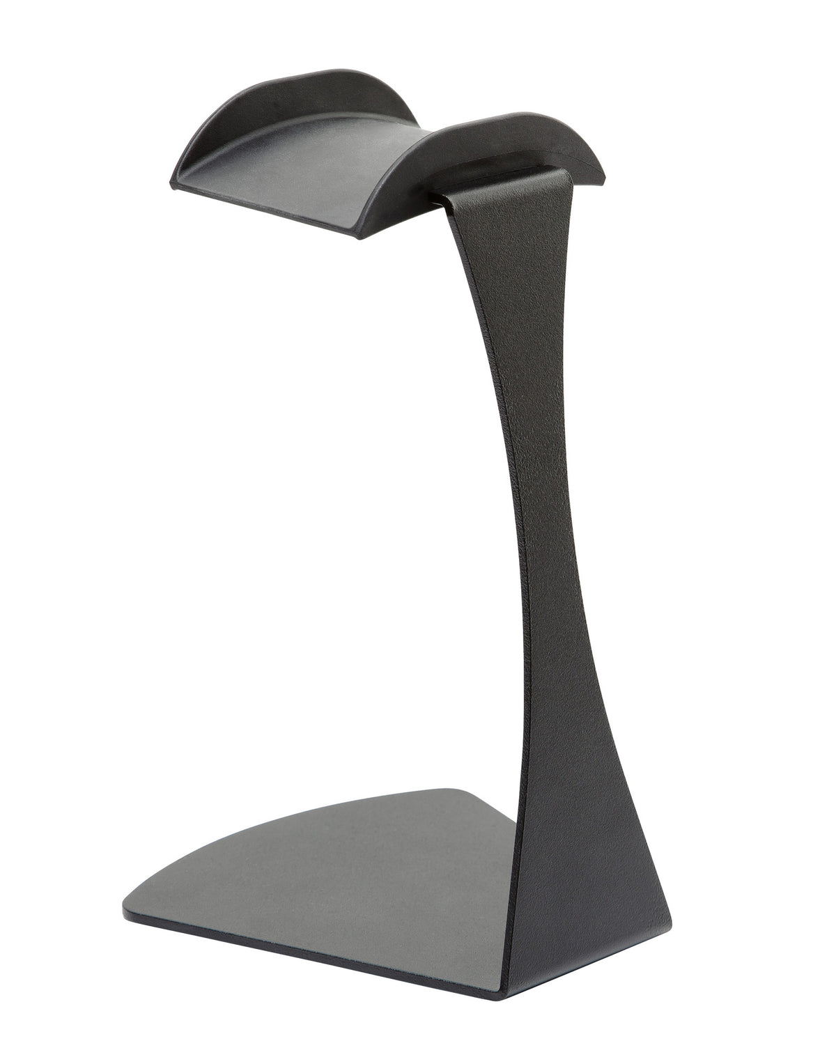 Support pour casque audio, acier, placement sur table, revêtement antidérapant, poids 0.694 kg, noir