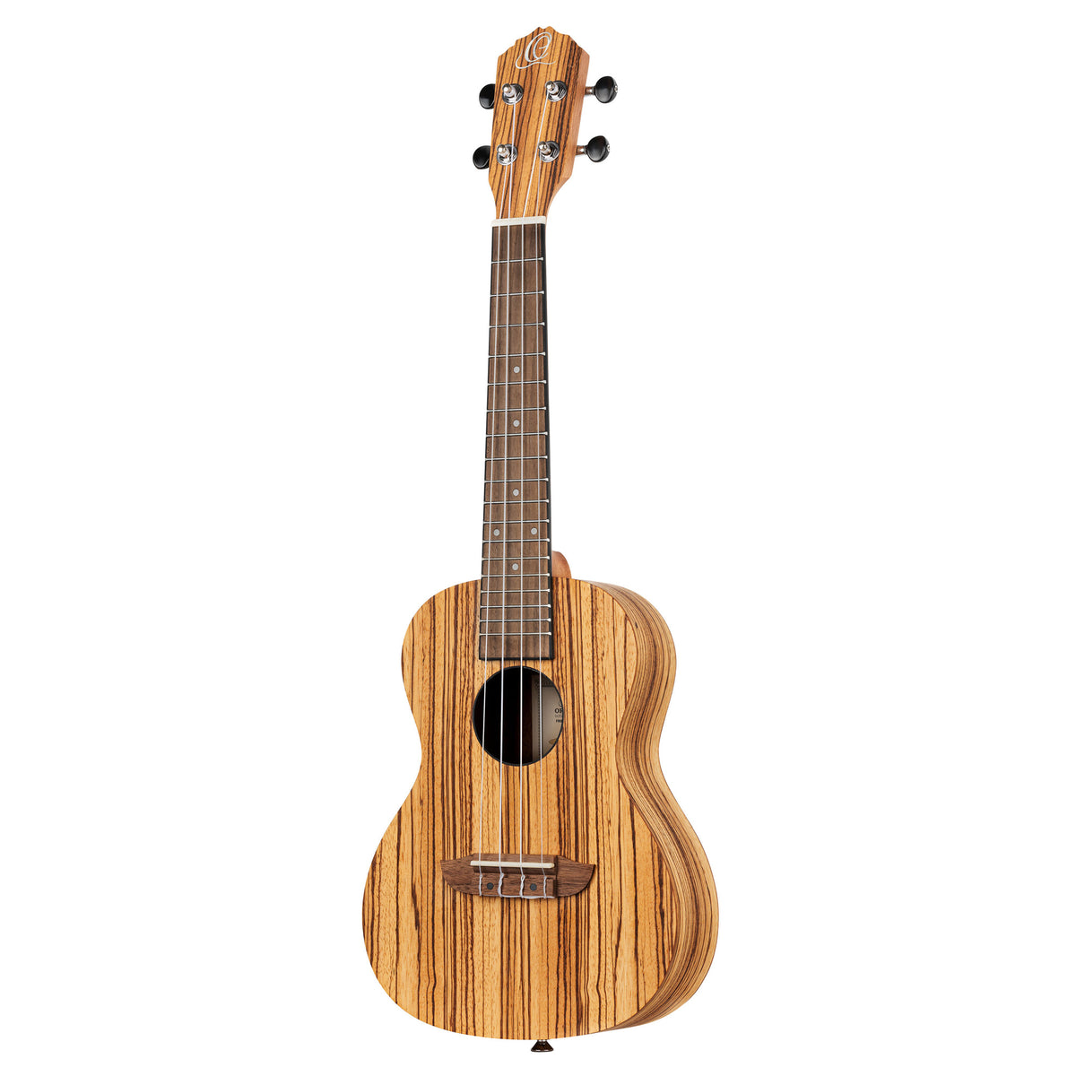 RFU11Z, modèle Concert, table zebrawood, fond & éclisses zebrawood, manche acajou, housse, naturel satiné