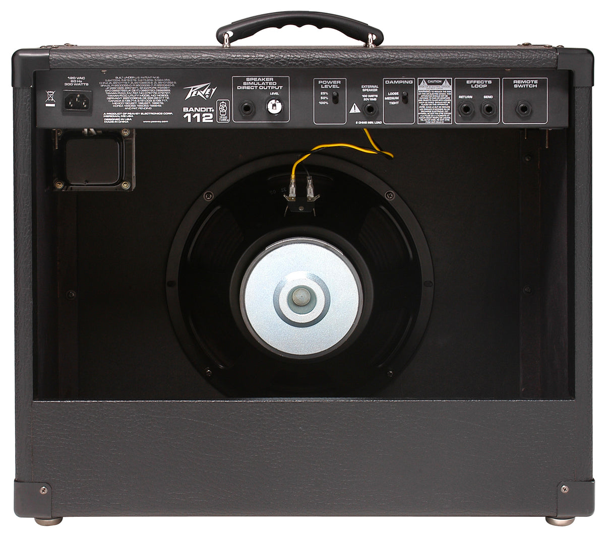Ampli guitare 100W, HP 1x 12", atténuateur de niveau de sortie, 2 canaux, EQ 3 bandes, Reverb, Boost, sortie DI, finition noir