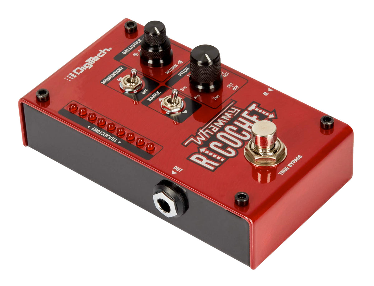 Pédale WHAMMY RICOCHET, pitch shifter format compact pour guitare et basse, modes Classic et Chords (polyphonique), rouge