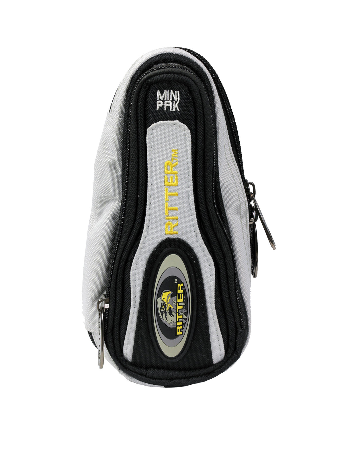 Mini sac, 1 poche, scratch ceinture, gris et noir