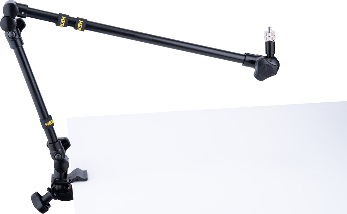 Support pour micro et caméra, attache pour table et pieds ronds ou carrés jusqu'à 3 cm d'épaisseur, noir