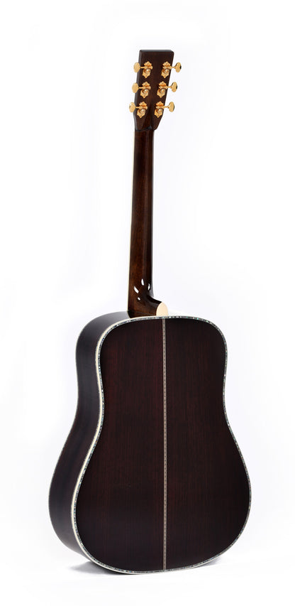 Modèle SDR-45L, Dreadnought, table épicéa massif, f/e palissandre massif, touche ébène, étui, naturel brillant, gaucher