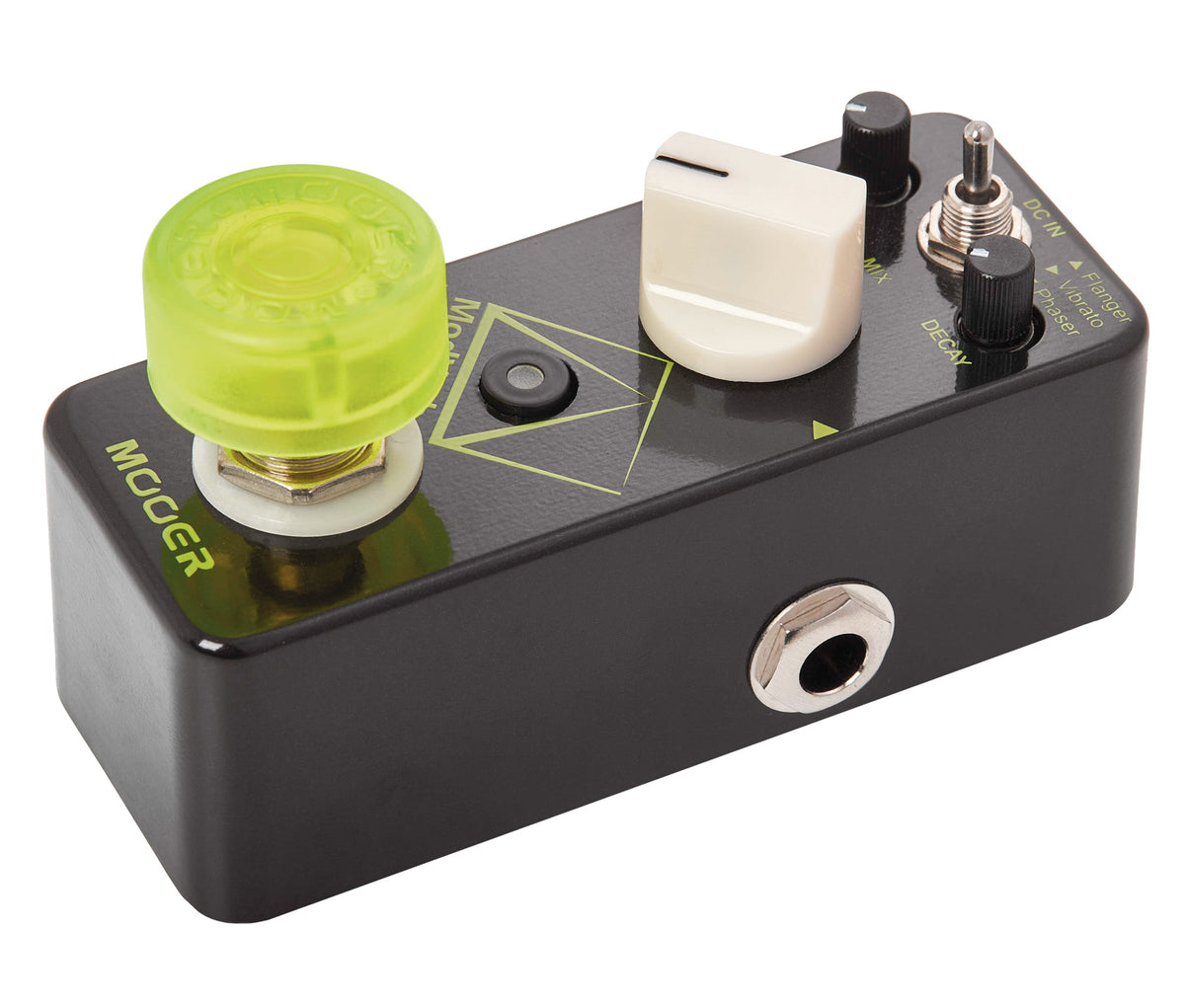 Pédale MODVERB, réverb numérique avec modulation 3 modes (Flanger/Vibrato/Phaser), boîtier métal, true bypass, noir