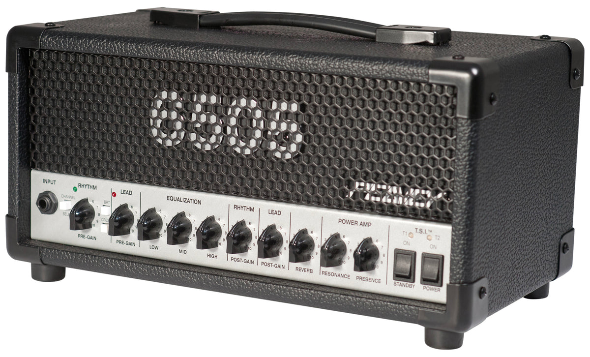 Tête amplifiée à lampes compact 20W, 2 canaux, EQ 3 bandes, Reverb, pédalier inclus, sortie DI, sortie casque, finition noir