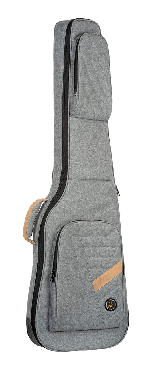 OGBEB-DLX-GY, housse Deluxe pour basse électrique, coton résistant et déperlant, rembourrage intérieur 20mm, 2 poches, gris