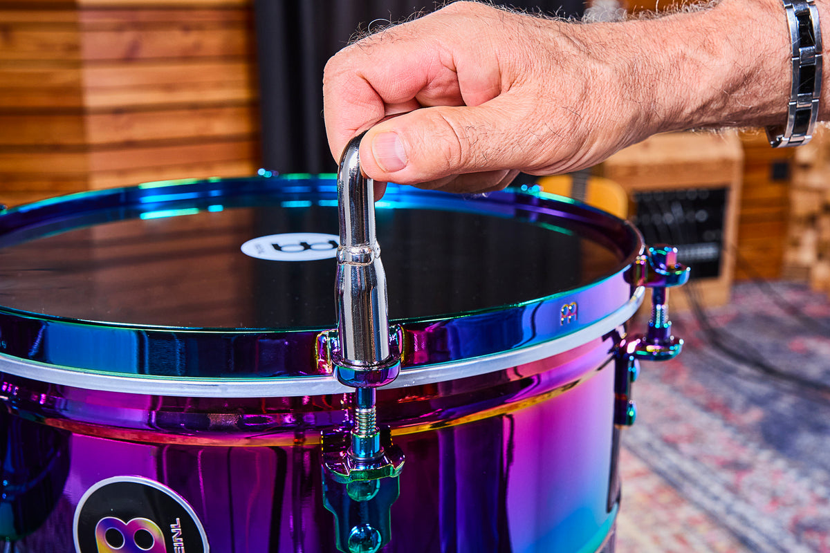 Jeu timbales 14 & 15" Diego Camacho, acier inoxydable, support double embase