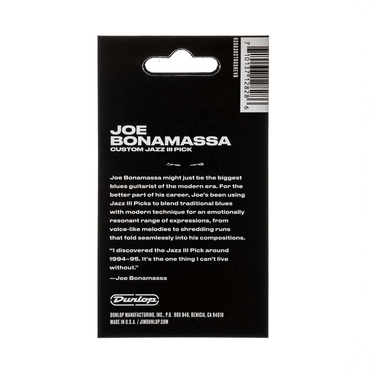 Sachet de 6 médiators Joe Bonamassa Custom Jazz III Gold