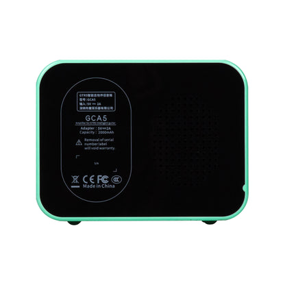 Amplificateur GCA5, 5W, HP 2.2", connexion Bluetooth, entrée Jack 6.35, fonctionne sur batterie, vert
