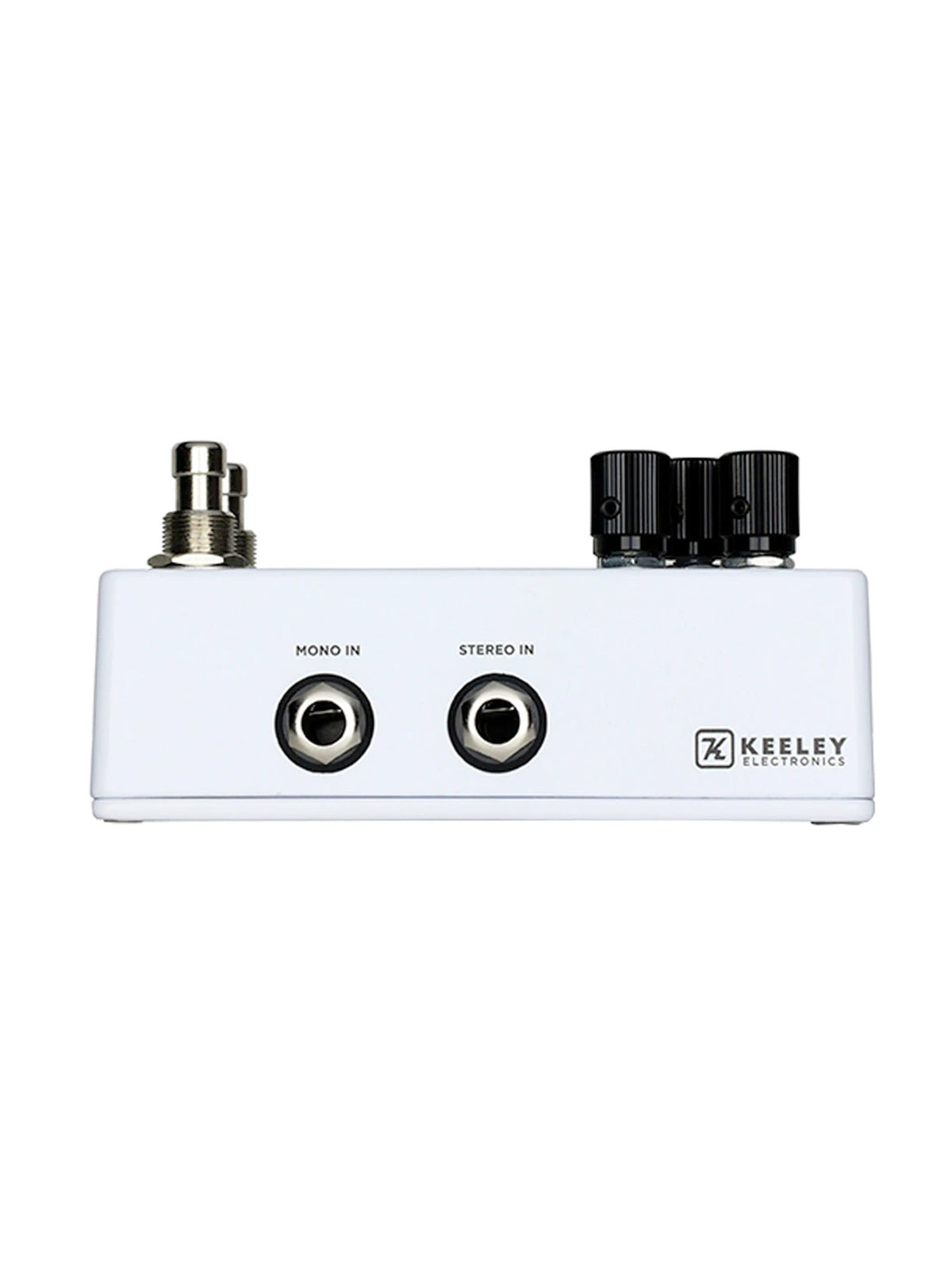 Pédale ECCOS, délai vintage et looper stéréo, 3 presets, tap tempo, entrée pour pédale d'expression, boitier métal, blanc