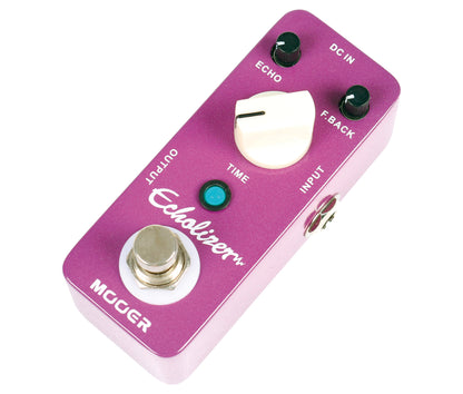 Pédale ECHOLIZER, délai numérique (25-600ms), son chaleureux proche d'un délai analogique, boîtier métal, true bypass, violet