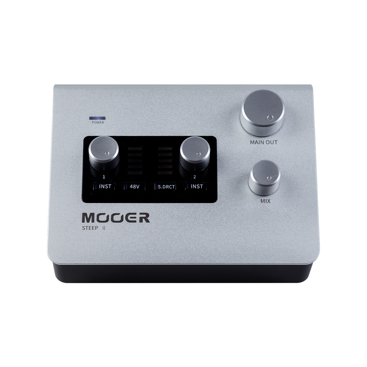 Interface audio STEEP II, 2 canaux, deux entrées combo XLR/Jack, alimentation fantôme, USB type C 2.0, MIDI In/Out, argent