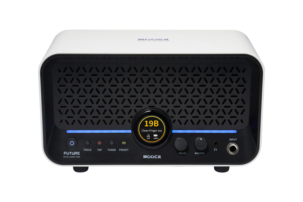 Ampli F15i Li, 15W, écran tactile, 55 modélisations d'amplis, 69 effets, batterie rechargeable, Bluetooth, USB-C, blanc