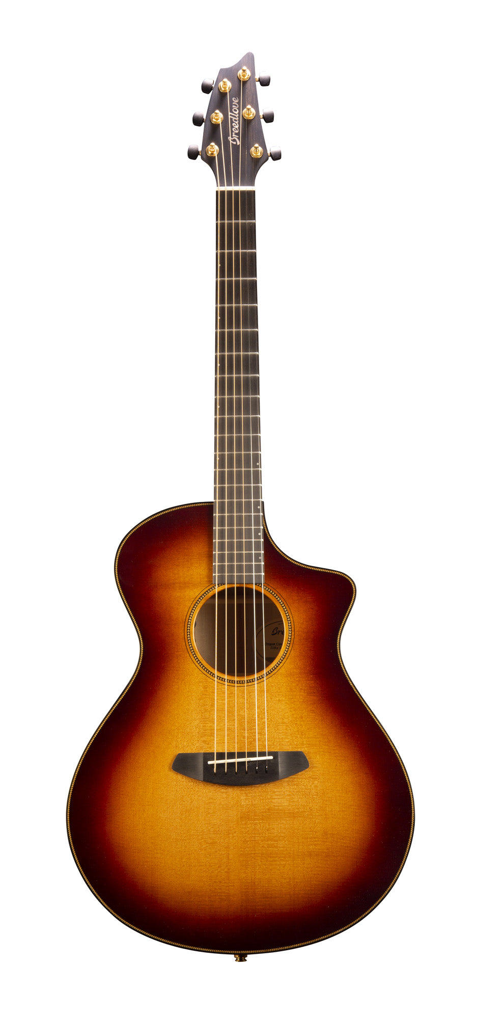 OREGON CONCERT WHISKEY BURST CE, table épicéa Sitka massif, f/e myrtlewood massif, EQ LR Baggs EAS VTC, étui, whiskey burst
