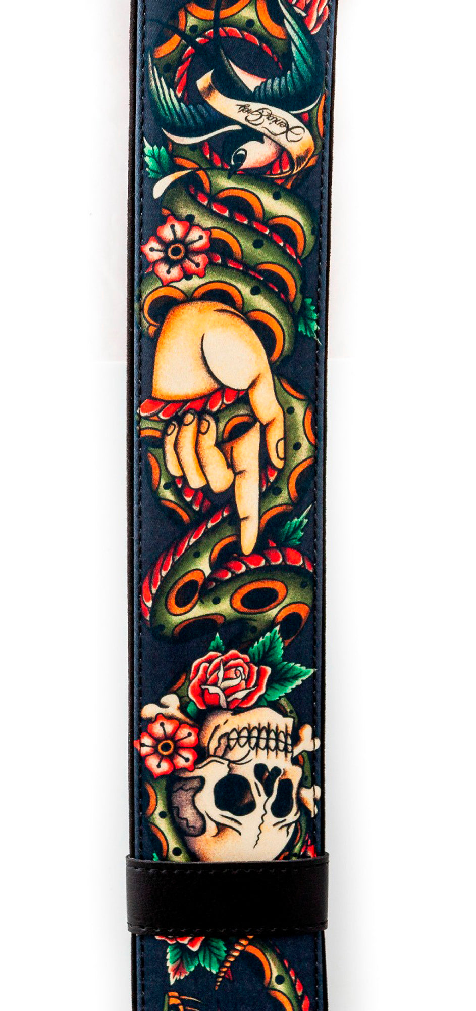COURROIE VEGAN RIGHTON TATTOO NOIRE