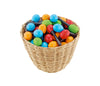 CESTA 48 MARACAS INFANTILES DE PLÁSTICO OVALADAS
