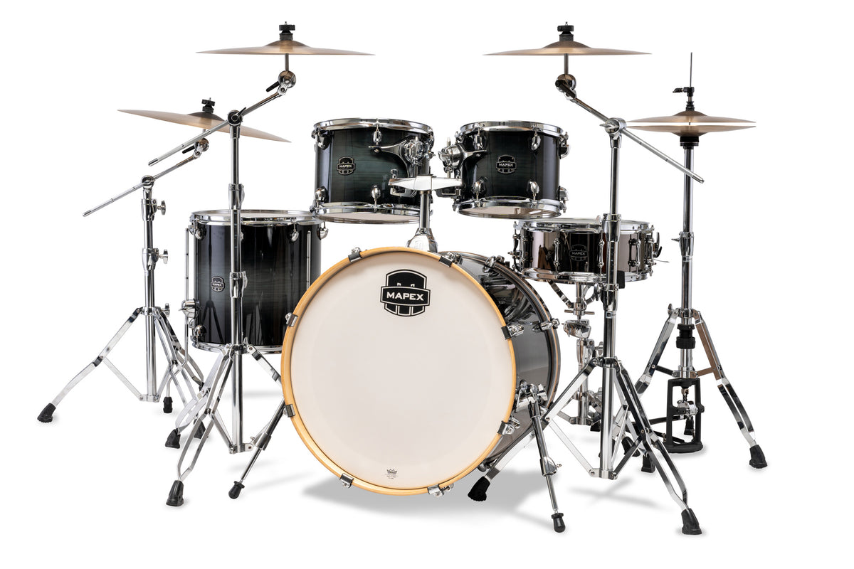 Batterie Mapex Armory Stage 22, 5 fûts, bouleau et érable, sans accessoires, Black Onyx