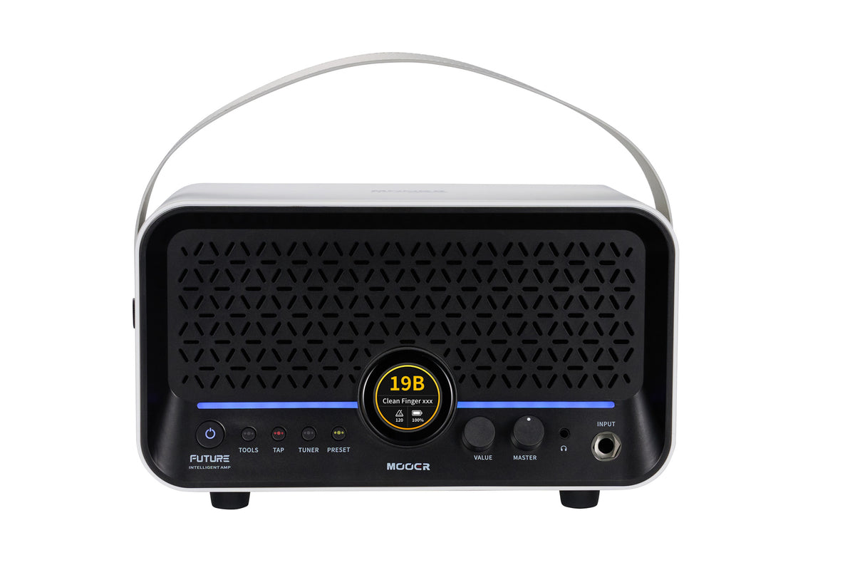 Ampli F15i Li, 15W, écran tactile, 55 modélisations d'amplis, 69 effets, batterie rechargeable, Bluetooth, USB-C, blanc