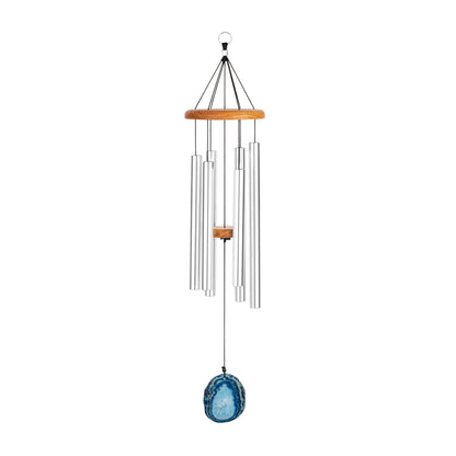 CHIMES SONIC ENERGY AGATE 29", ARGENT
