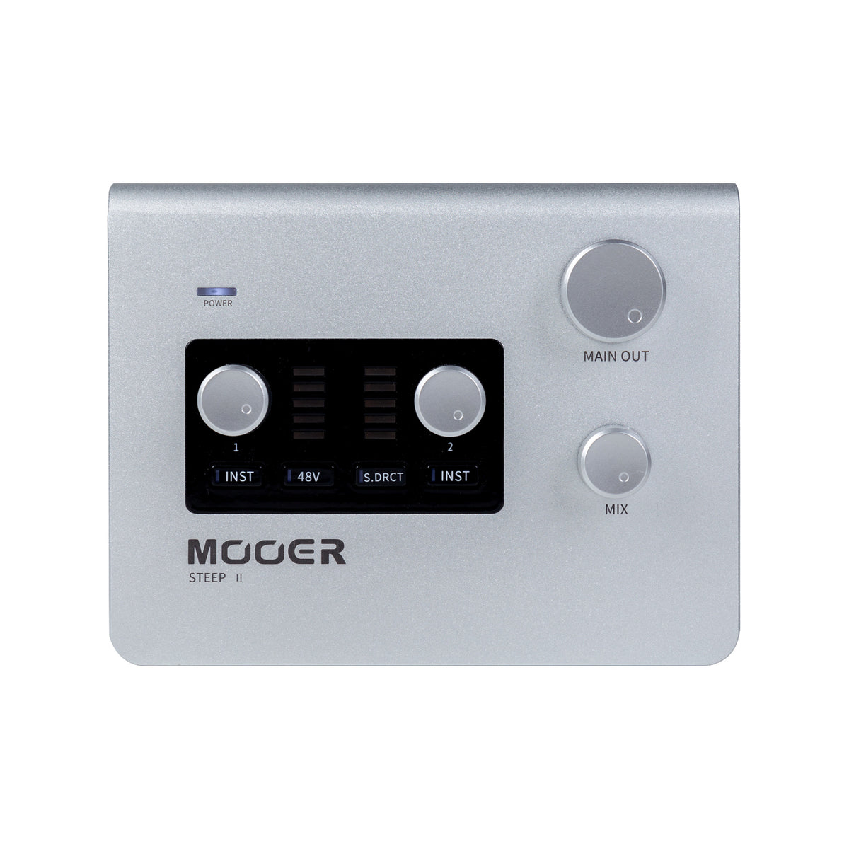 Interface audio STEEP II, 2 canaux, deux entrées combo XLR/Jack, alimentation fantôme, USB type C 2.0, MIDI In/Out, argent
