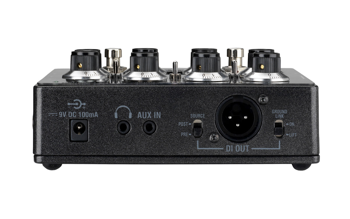 Préampli basse DIGBETH, 2 canaux, préampli type lampe et transistor, EQ 3 bandes, fonction TILT, sortie DI, noir