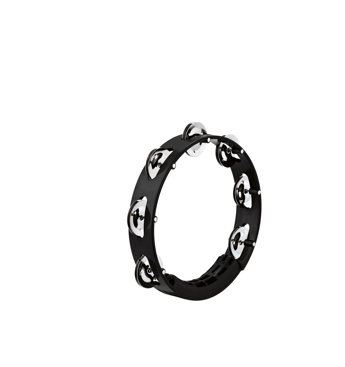 Tambourin Headliner ABS 8", 1 rangée de cymbales acier inoxydable, noir