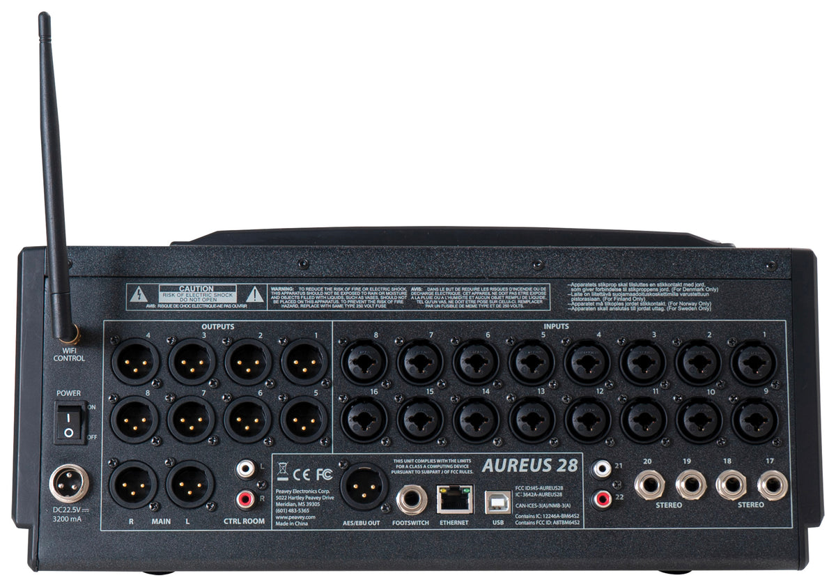 Console de mixage numérique, 28 entrées/ 14 sorties, écran tactile 10", fonction Bluetooth, USB, Wifi, finition gris/noir