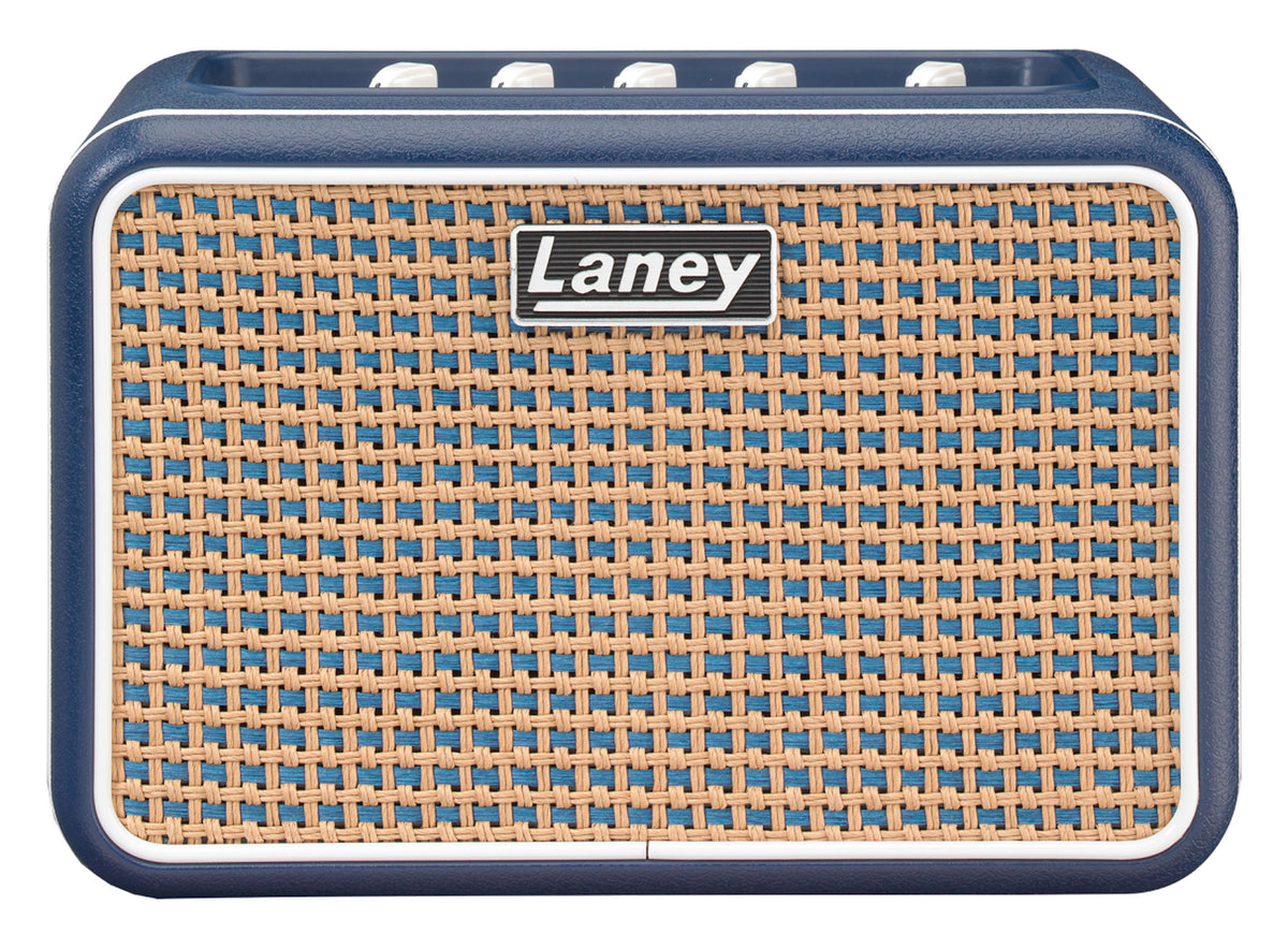 Ampli guitare MINI-STB-LI2 stéréo 2x 3W, connexion Bluetooth, look Lionheart, 2x HP 3", 2 canaux, connectique LSI, bleu