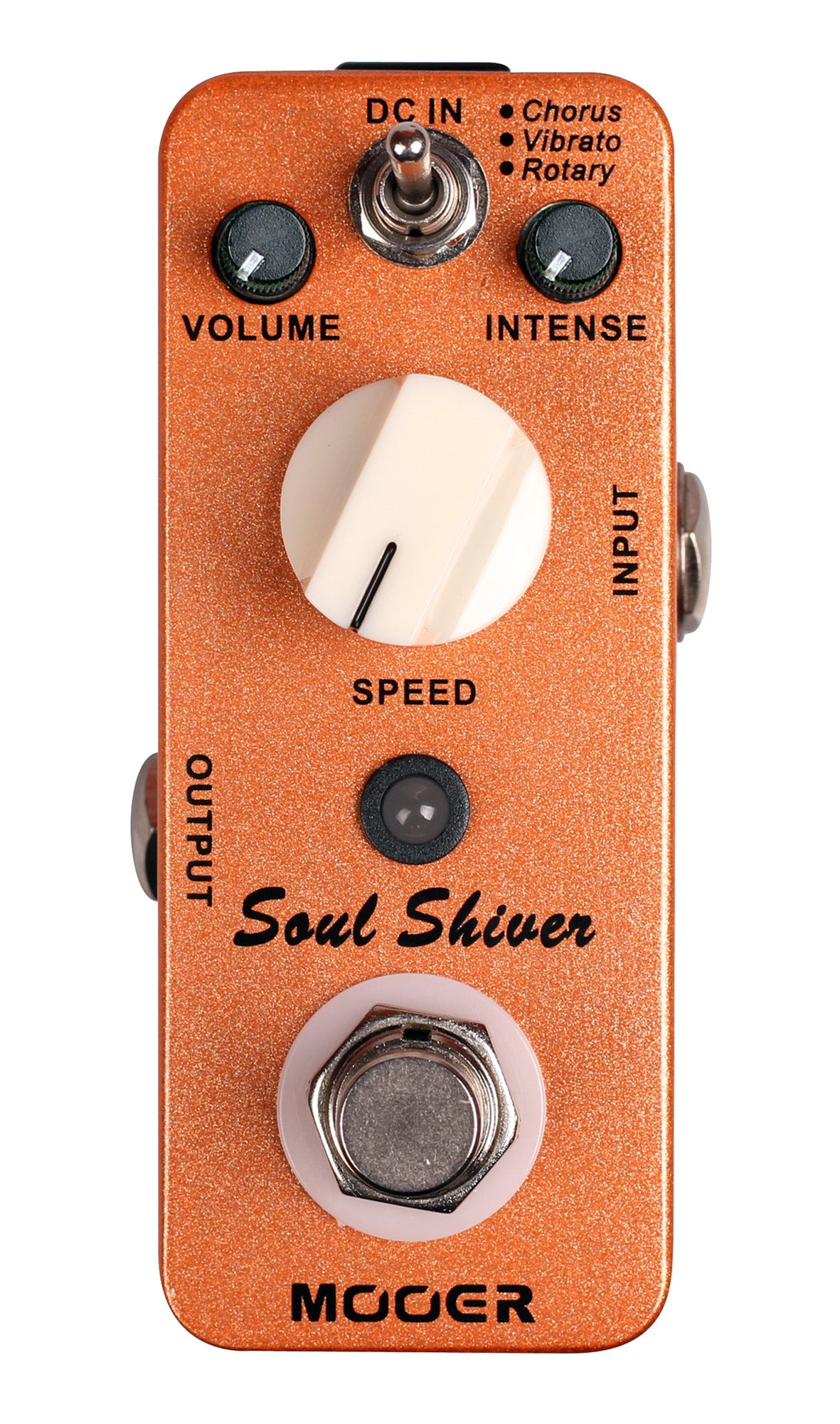 Pédale SOUL SHIVER, univibe (Chorus/Vibrato/Rotary), boîtier métal, true bypass, bronze