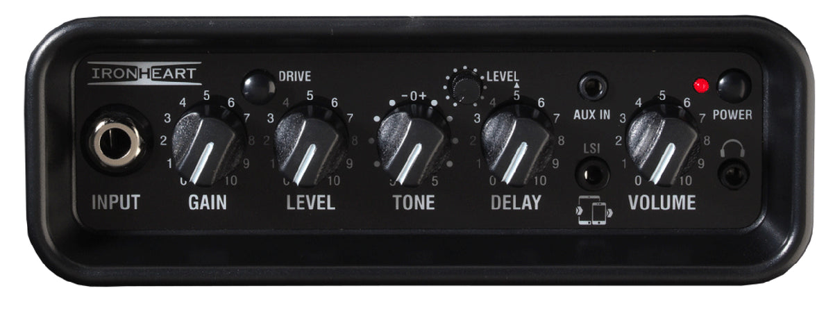 Ampli guitare stéréo 2x 3W, look Ironheart, 2x HP 3", 2 canaux, connectique LSI, noir
