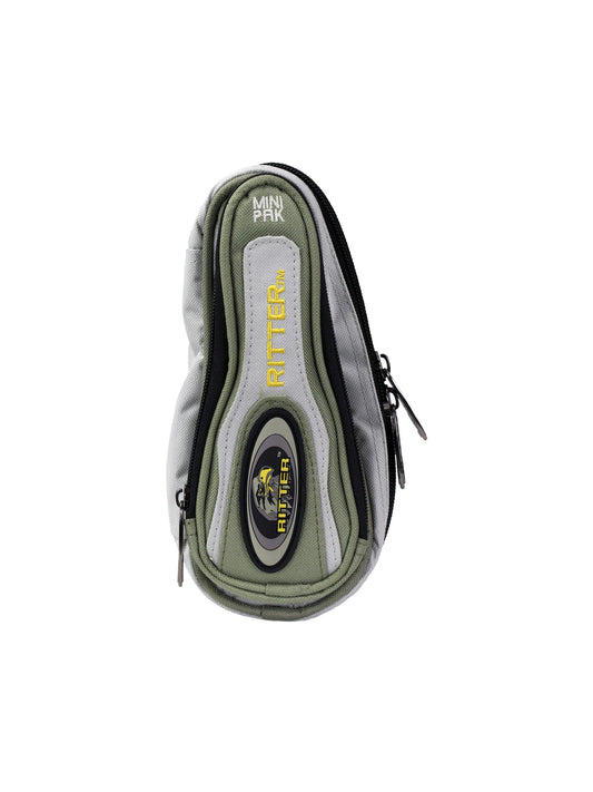 Mini sac, 1 poche, scratch ceinture, gris et kaki