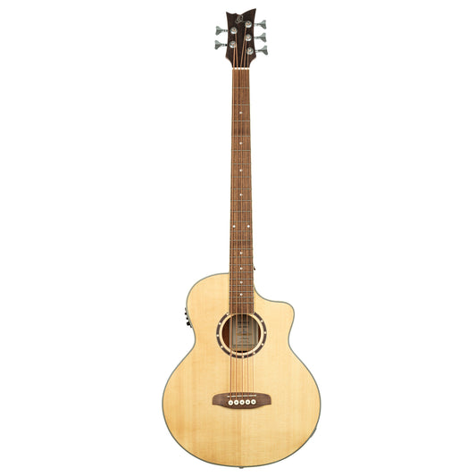 D7CE-5, basse 5 cordes, pan coupé, EQ Ortega MagusPro, table épicéa, f/e acajou, manche acajou, naturel satiné