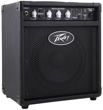 Ampli basse électrique 20W, HP 1x 8", EQ 3 bandes, entrée jack, entrée auxiliaire, finition noir