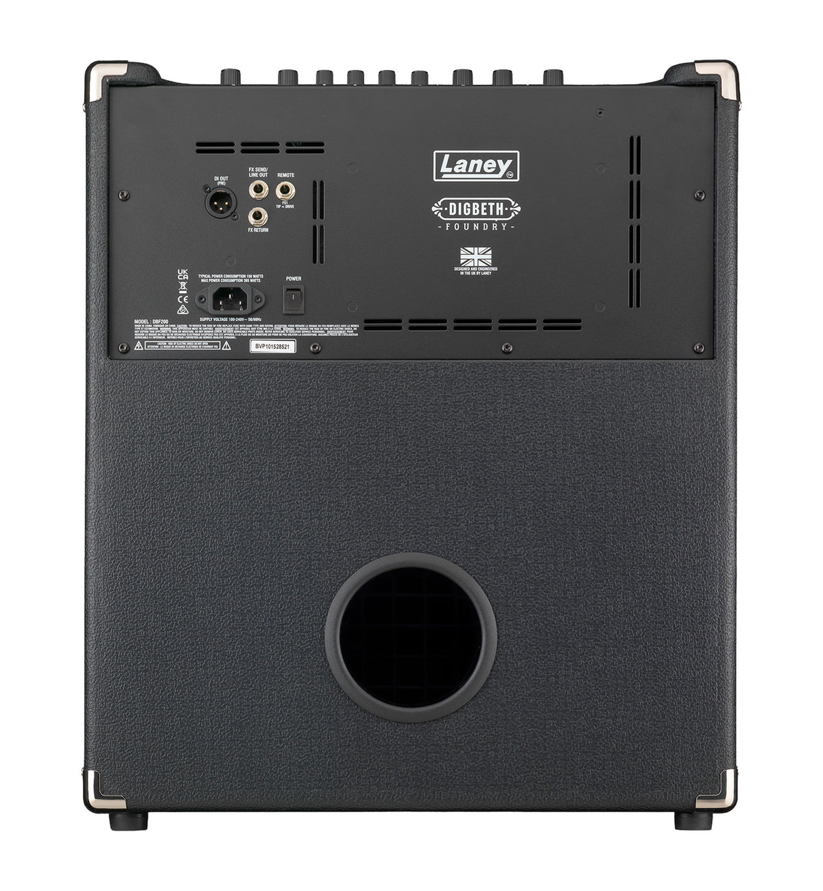 Combo basse DBF200, amplification 200W Class D, 1x HP 15" HH Blue Audio, 2 canaux, EQ 3 bandes, TILT et PRESHAPE, noir