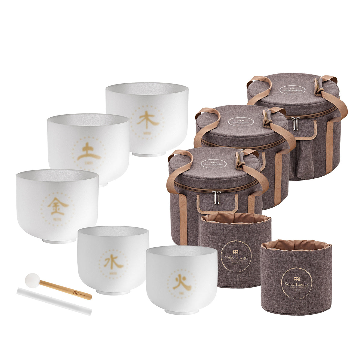 SET 5 SINGING BOWL SONIC CRISTAL TMC