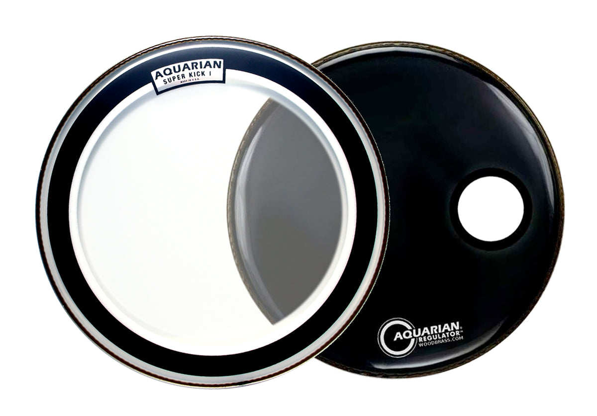 Pack peau Superkick 22" + Regulator 22" noire