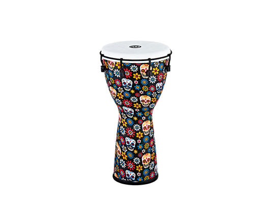 Djembé Meinl Alpine 10", hauteur 51cm, peau synthétique, poids léger, finition Day of the Dead