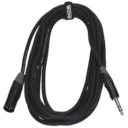 Câble micro XLR mâle/Jack stéréo, 1 mètre, noir