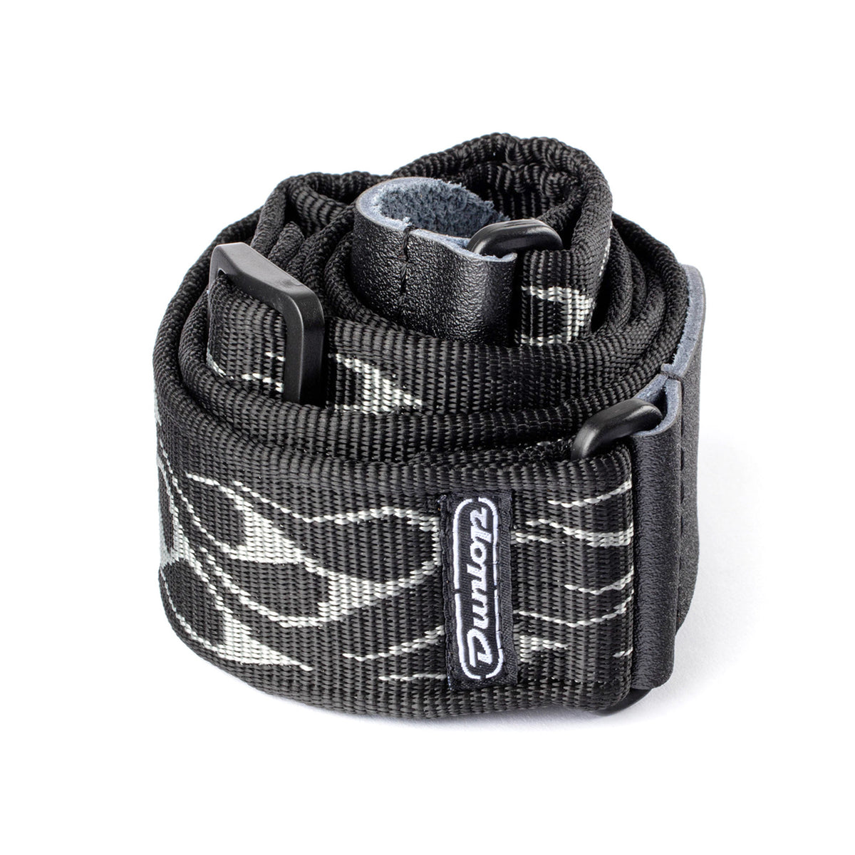 Courroie nylon modèle FLAMME, largeur 5 cm, noir et gris