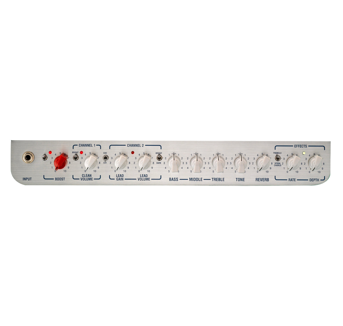 Ampli guitare électrique 60W, 1x HP 12" HH, 2 canaux, EQ 3 bandes, réverb, tremolo, chorus, boucle d'effet, sea foam green