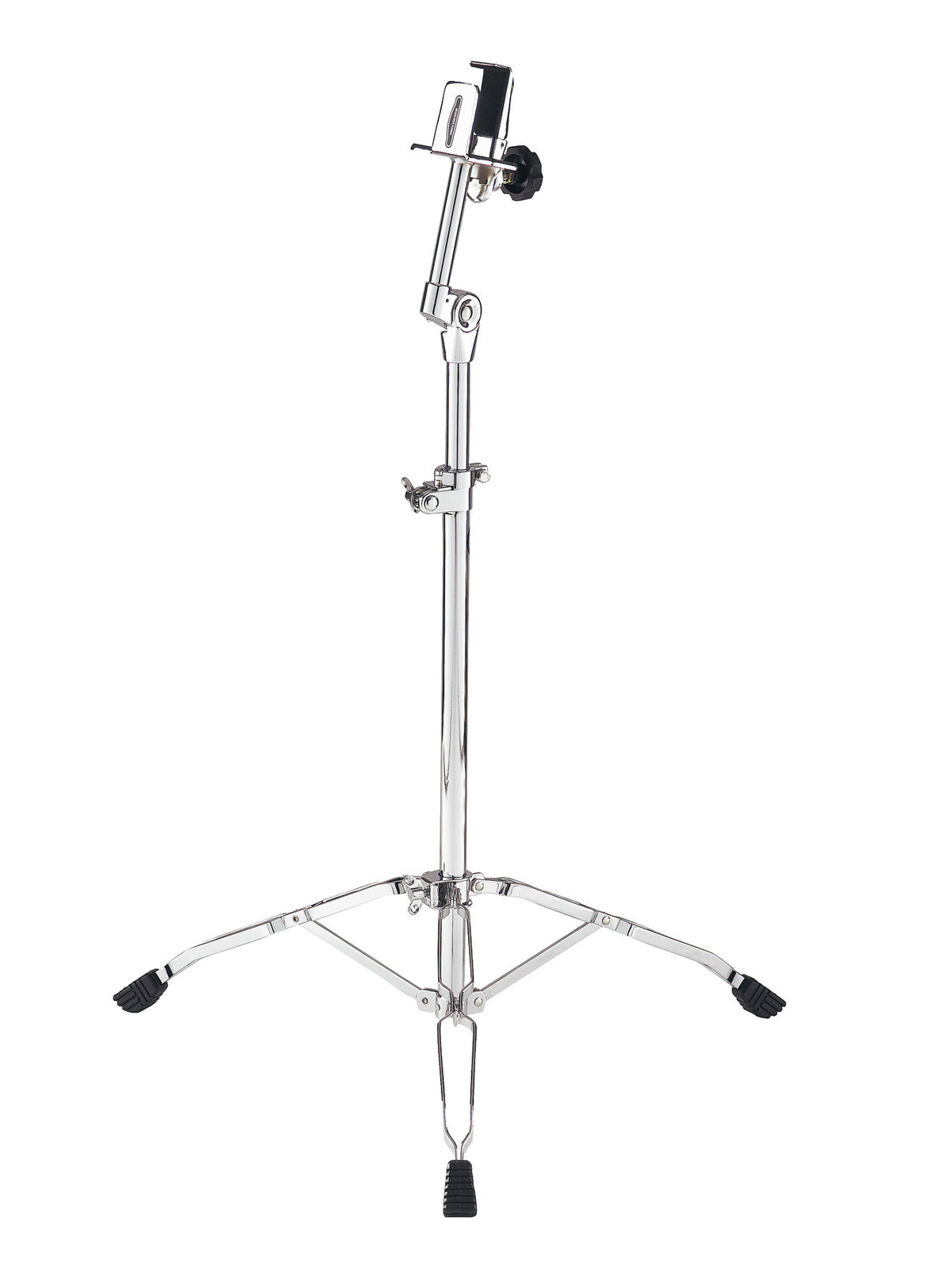 Support Headliner pour tous bongos, trépied double embase, hauteur/inclinaison ajustables (88-127cm), bague mémoire, chromé