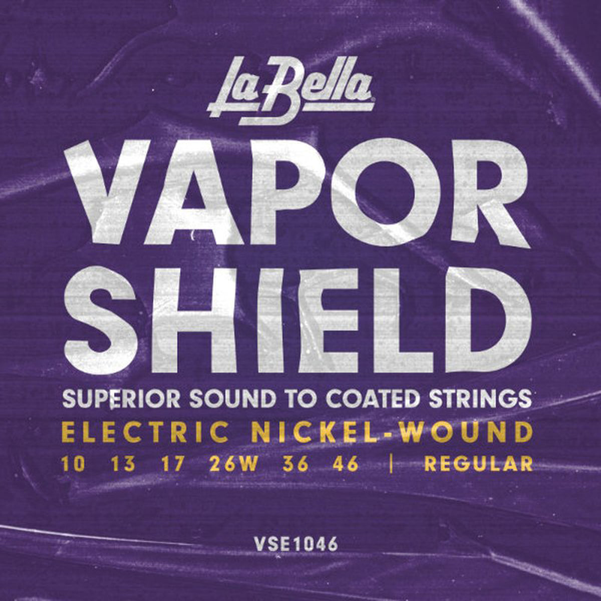 Jeu pour guitare électrique VAPOR SHIELD, Regular (10-13-17-26W-36-46), acier plaqué nickel avec traitement