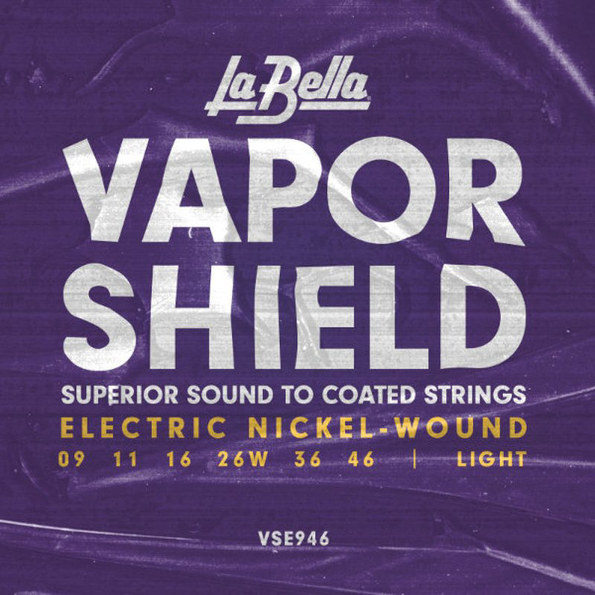 Jeu pour guitare électrique VAPOR SHIELD, Light (9-11-16-26W-36-46), acier plaqué nickel avec traitement ionique