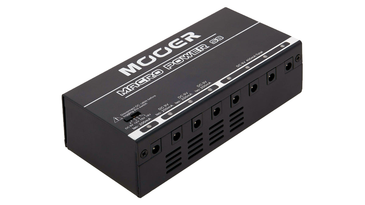 Alimentation MACRO POWER S8, alimentation pour pédales, 8 sorties, noir