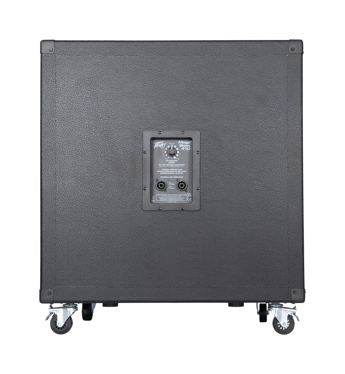 Enceinte basse amplifiée Megabass 410, 600W, HP 4x 10", HP Peavey Custom Design Ceramic, finition noir