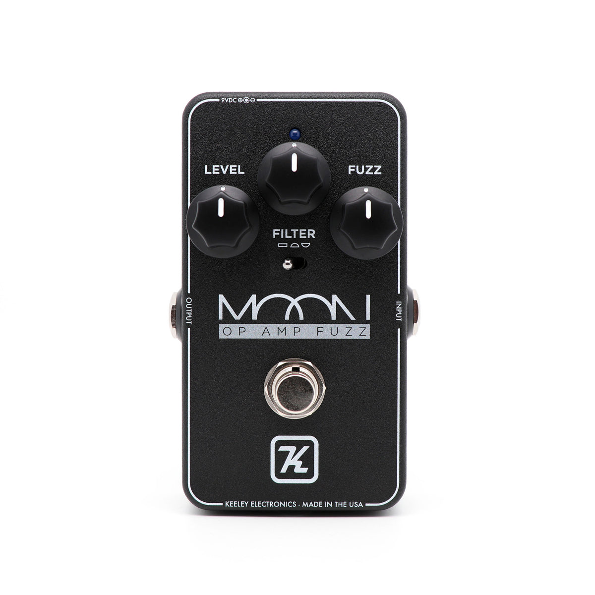 Pédale MOON, fuzz, trois filtres (Flat, Fool et Scooped), noir