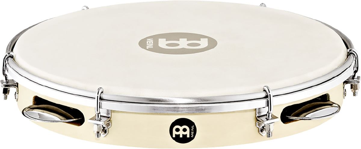 PANDEIROS MEINL 10" PEUPLIER, PEAU DE CHÈVRE SELECTIONNEE A LA MAIN REMPLAÇABLE, CYMBALETTES ACIER CHROMÉE, CLÉ DE RÉGLAGE